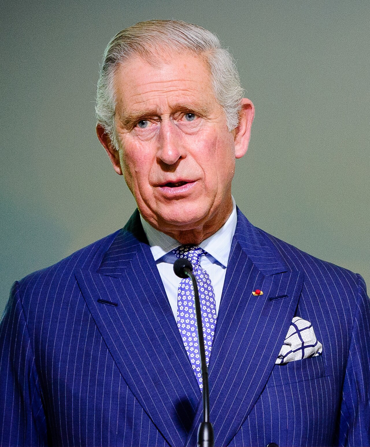 King Charles III, then Prince of Wales, speaking at the COP21 climate summit in Paris, 2015.
